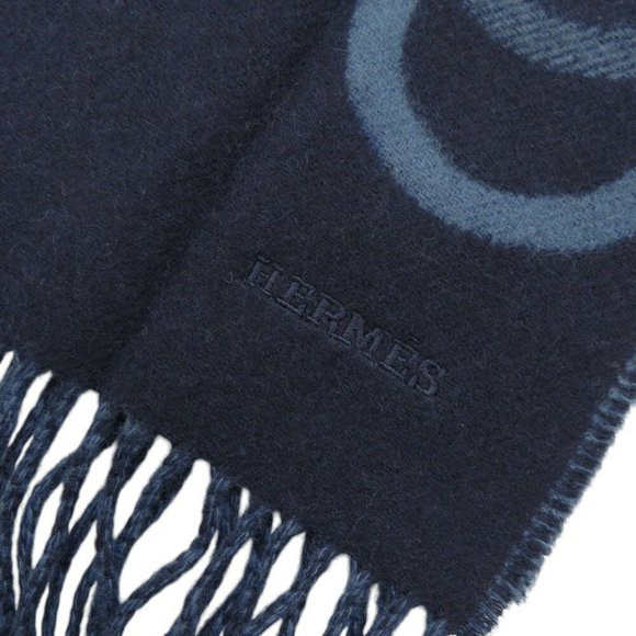 HERMES Authentic Blue Scarf - Picture 6 of 7